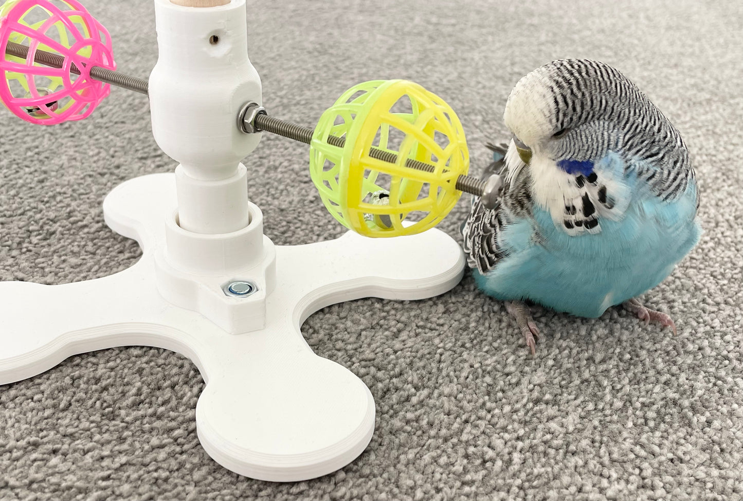 Rotating Bird Perch Stand Toy, For Small To Medium Birds,