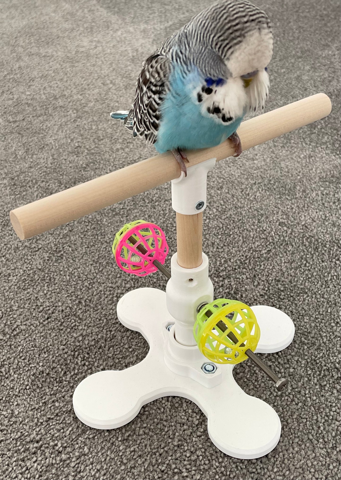 Rotating Bird Perch Stand Toy, For Small To Medium Birds,