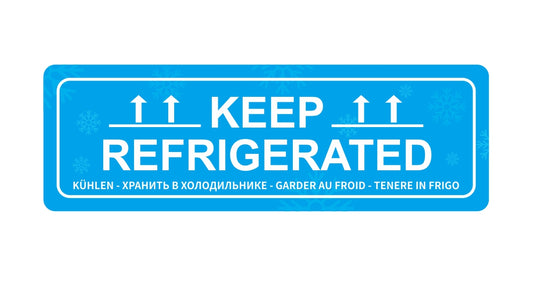 Keep Refrigerated Warning Stickers