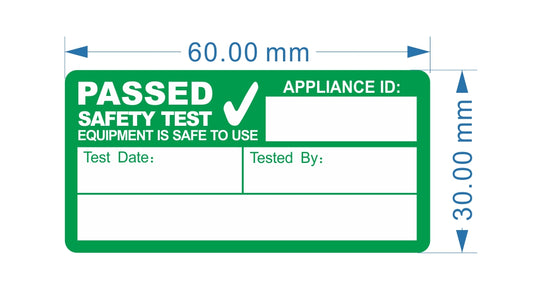 PAT Safety Test Passed Self Adhesive Vinyl Stickers