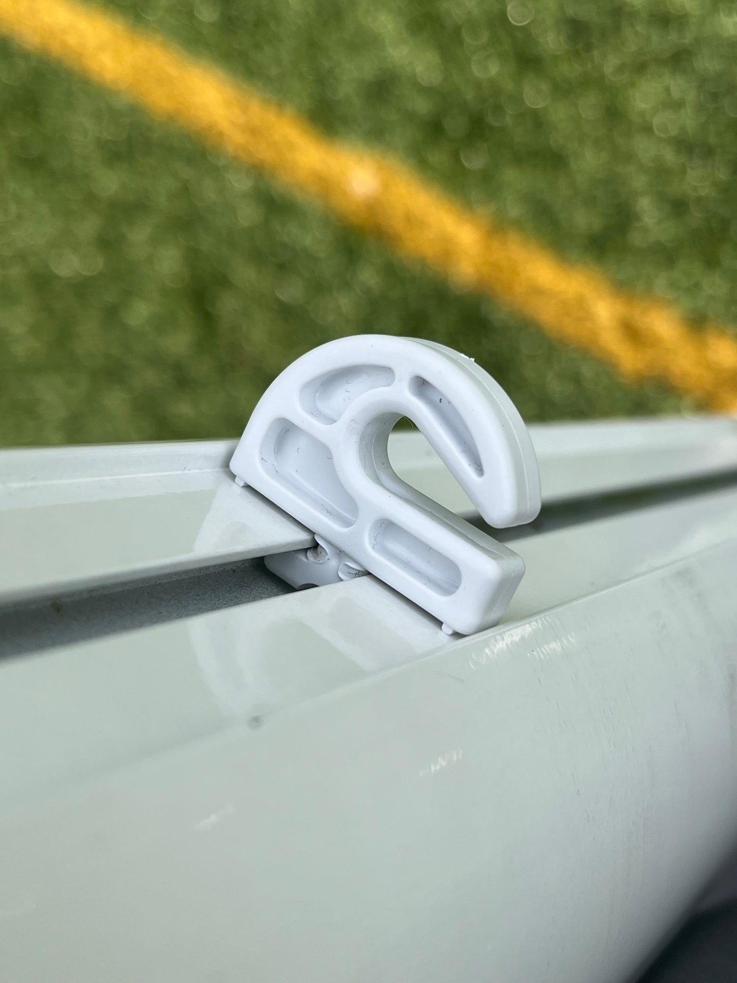 Football Goal Net Hooks, Open Style Net Fixings For Aluminium Football Goals, Twist Fit which can be used two ways (Fits 8mm Channel Gap)