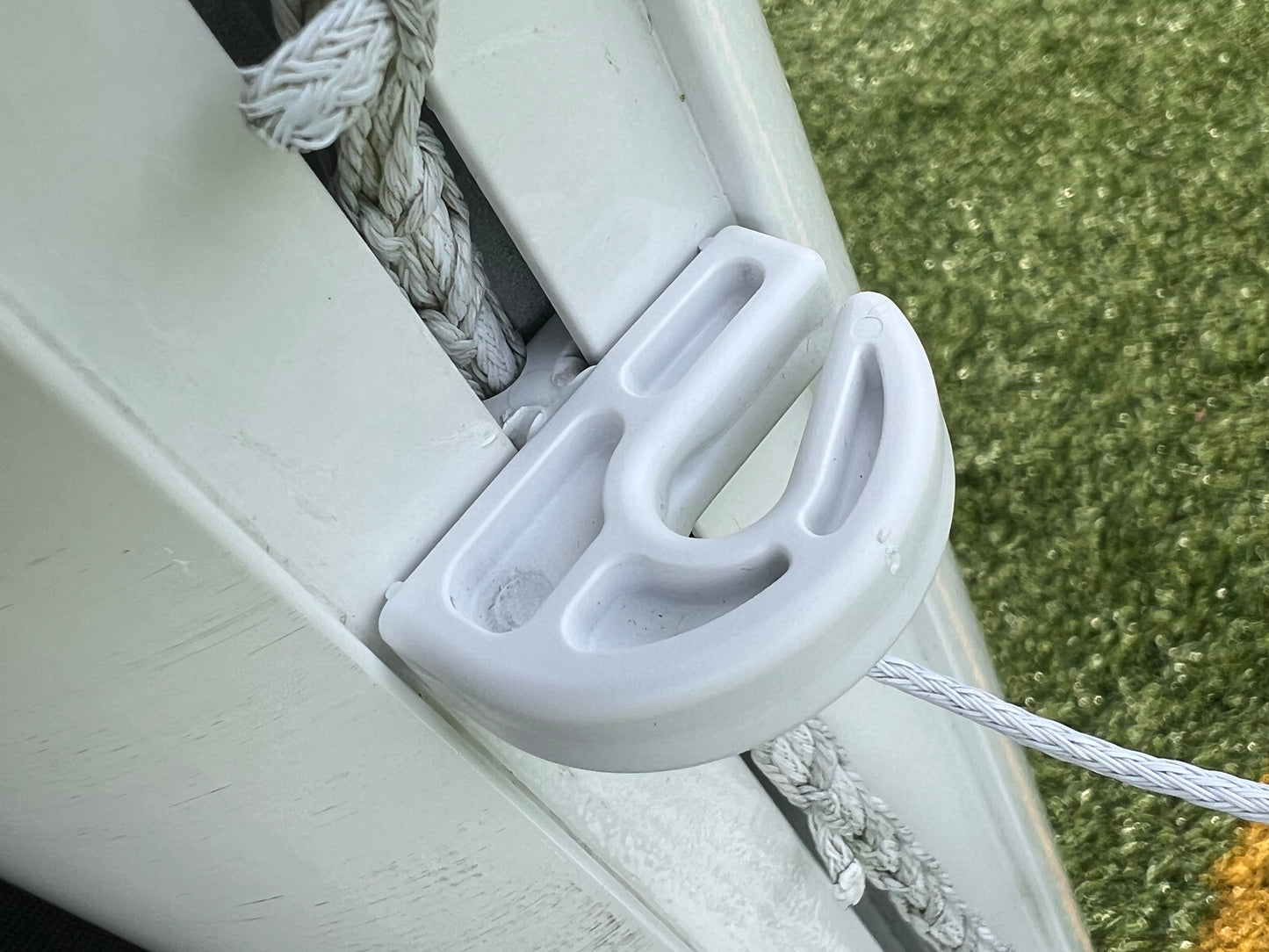 Football Goal Net Hooks, Open Style Net Fixings For Aluminium Football Goals, Twist Fit which can be used two ways (Fits 8mm Channel Gap)