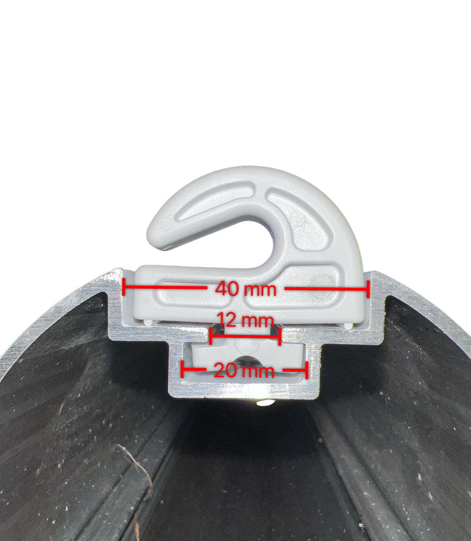 Football Goal Net Hooks, Open Style Net Fixings For Aluminium Football Goals, Twist Fit which can be used two ways (Fits 8mm Channel Gap)