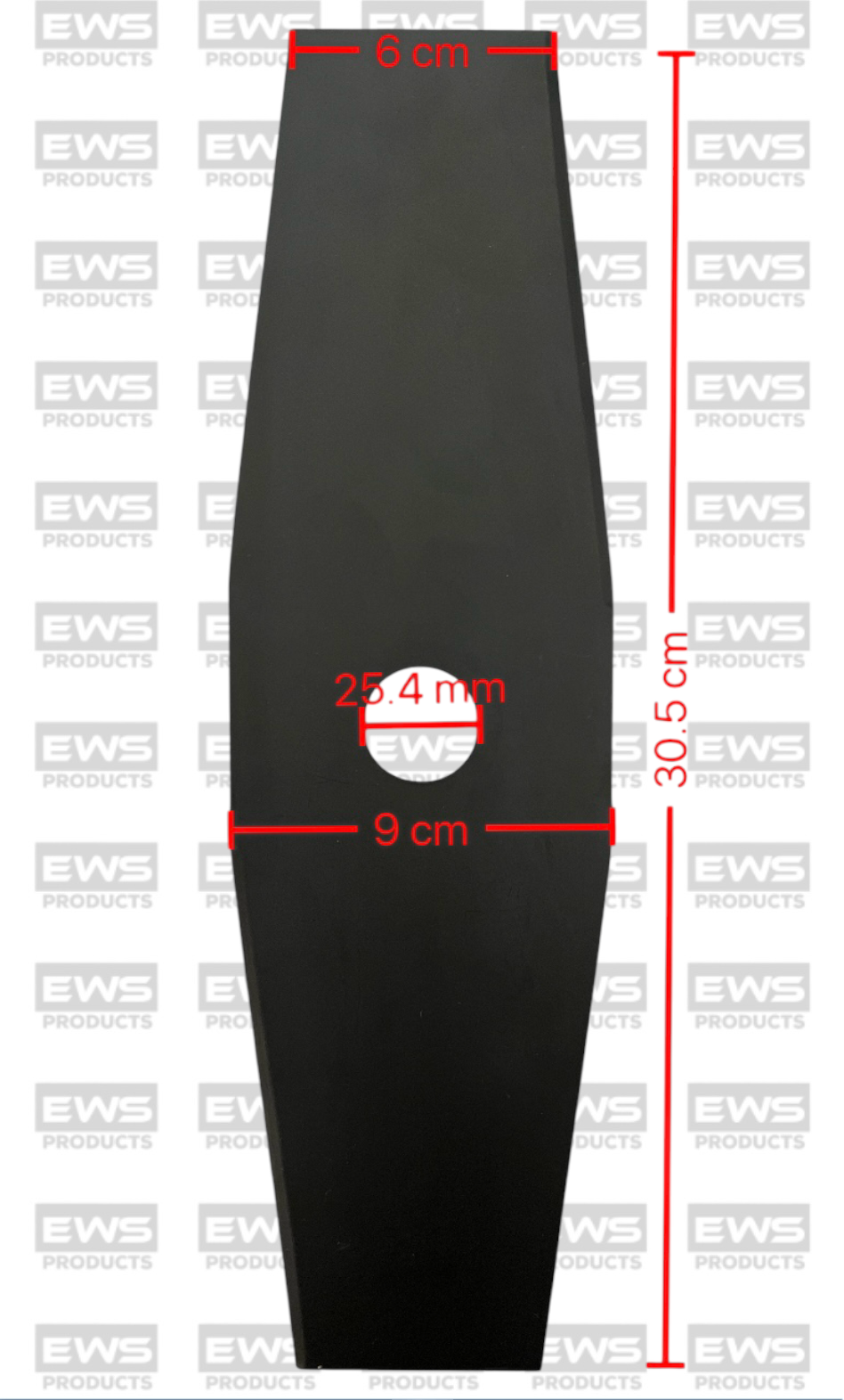 Brushcutter, Strimmer Mulching Metal Blade For Brambles, 305mm Long x 90mm wide, 25.4mm Hole size (Copy)