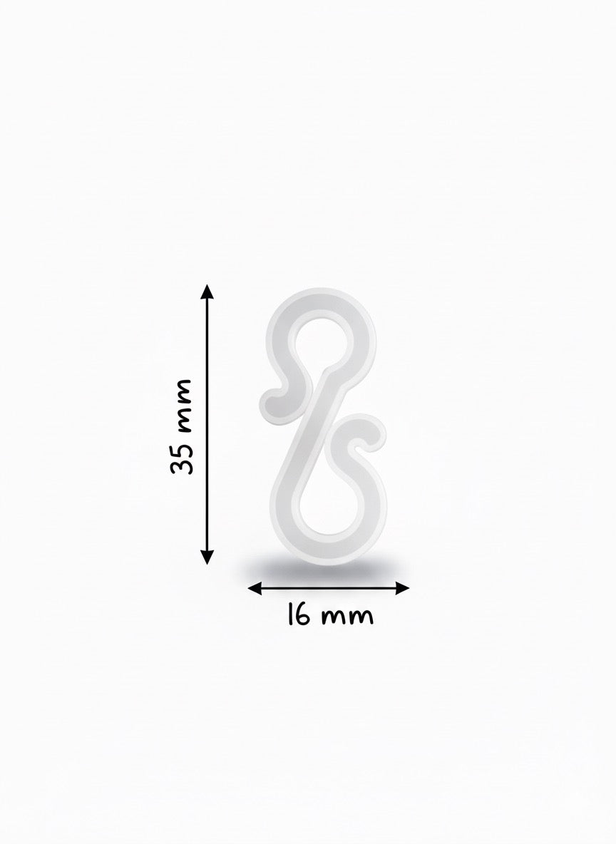 Gutter Hook Clips for Christmas Lights, Reusable Plastic Gutter Hooks for Outdoor Lights, White in Colour