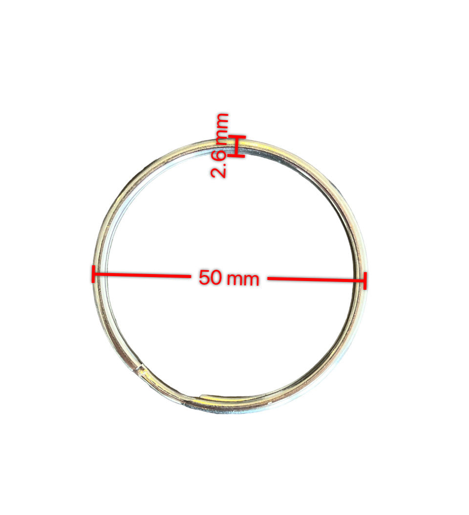 Split Ring Keyring Hoops, 15mm, 30mm, 50mm Silver Round, Stainless Steel Key chains