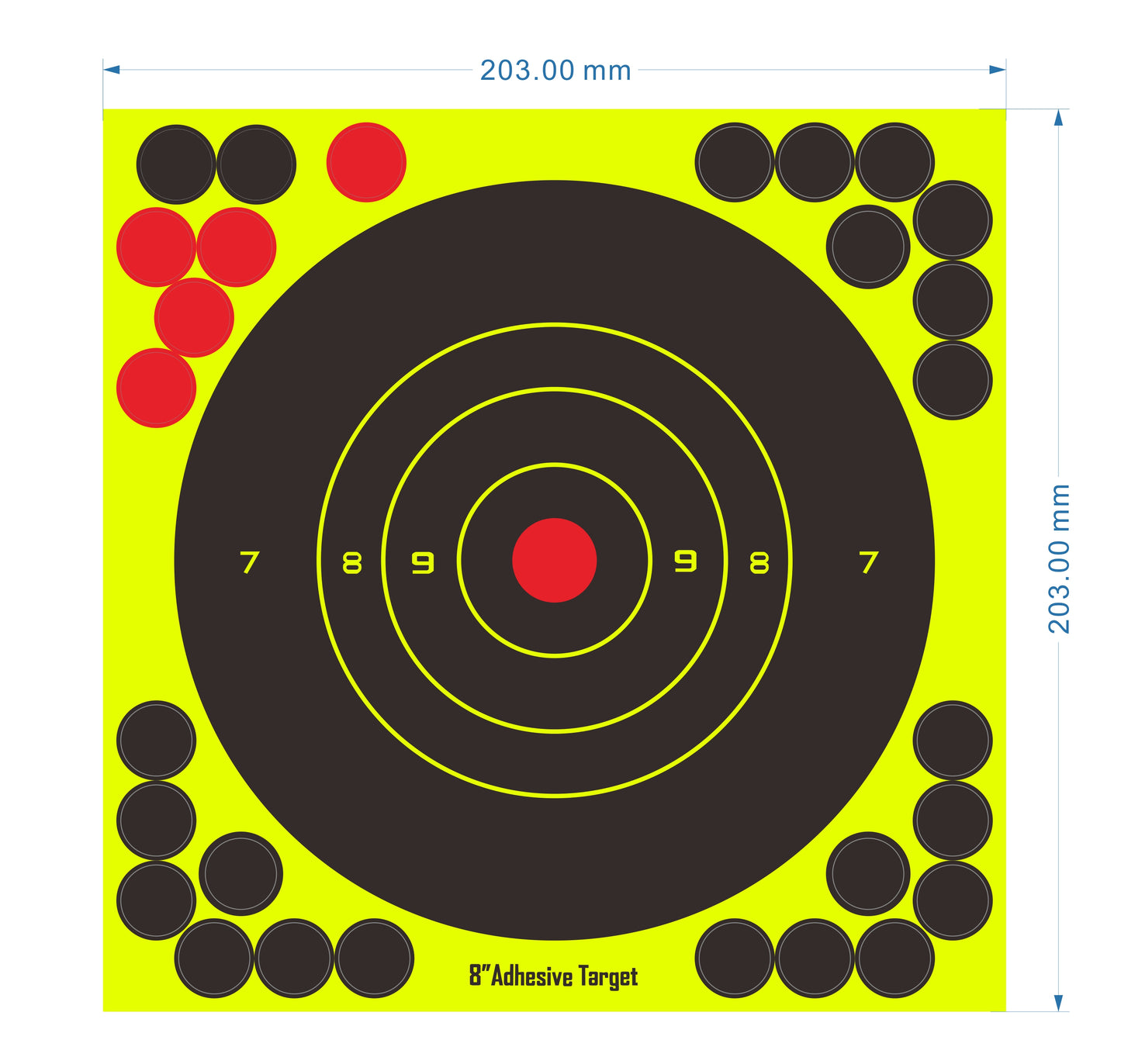 Splatter Type Shooting Targets, Size 8 inch x 8 inch