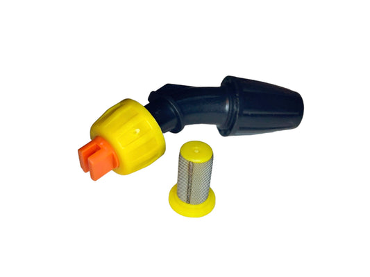 Knapsack Sprayer Nozzle End Fitting Elbow Part, Includes Top Hat Filter and Nozzle