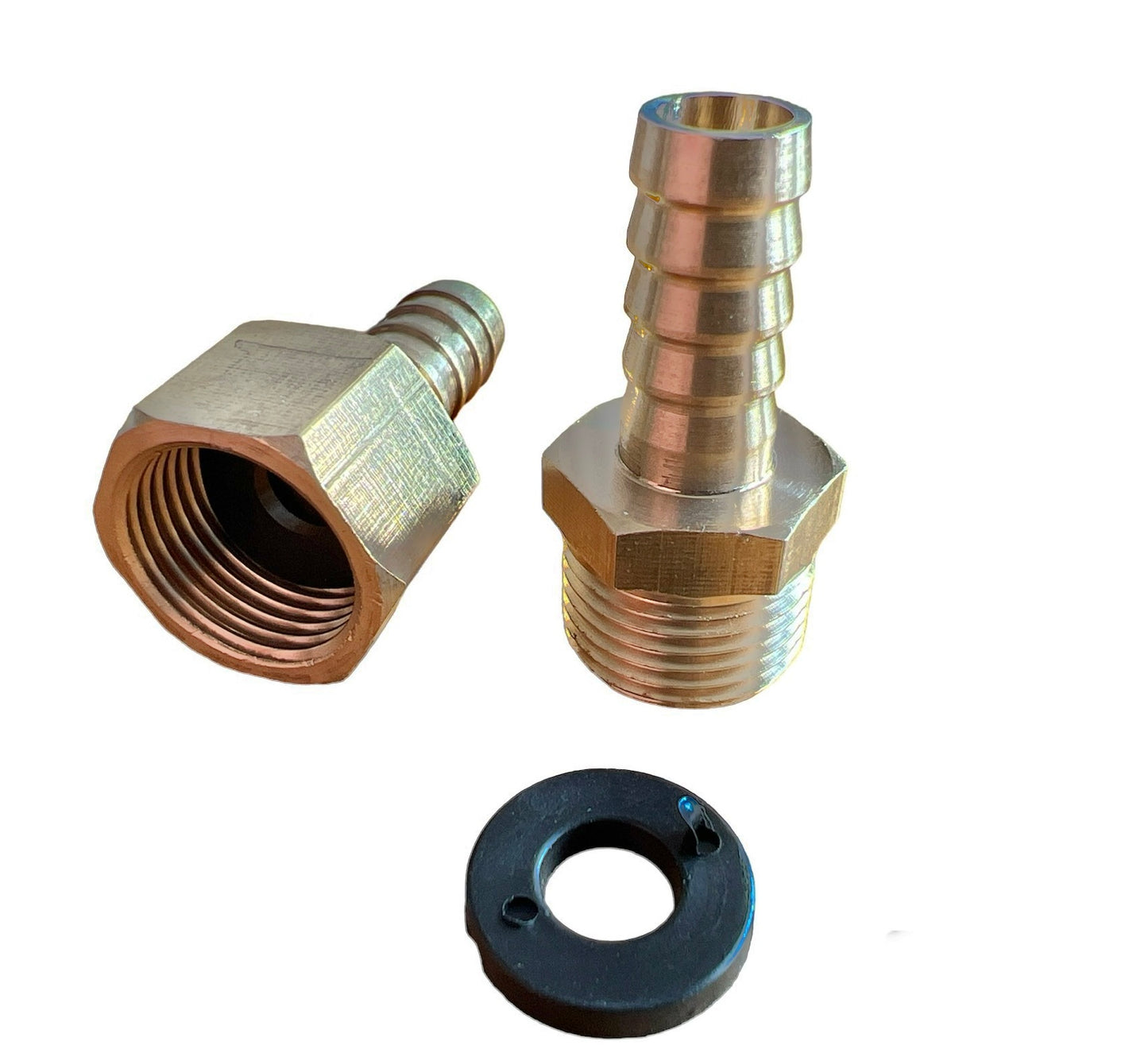Brass Barb Hose Tail Connector, M18X1.5MM Metric to 10mm Barb, in Male Or Female