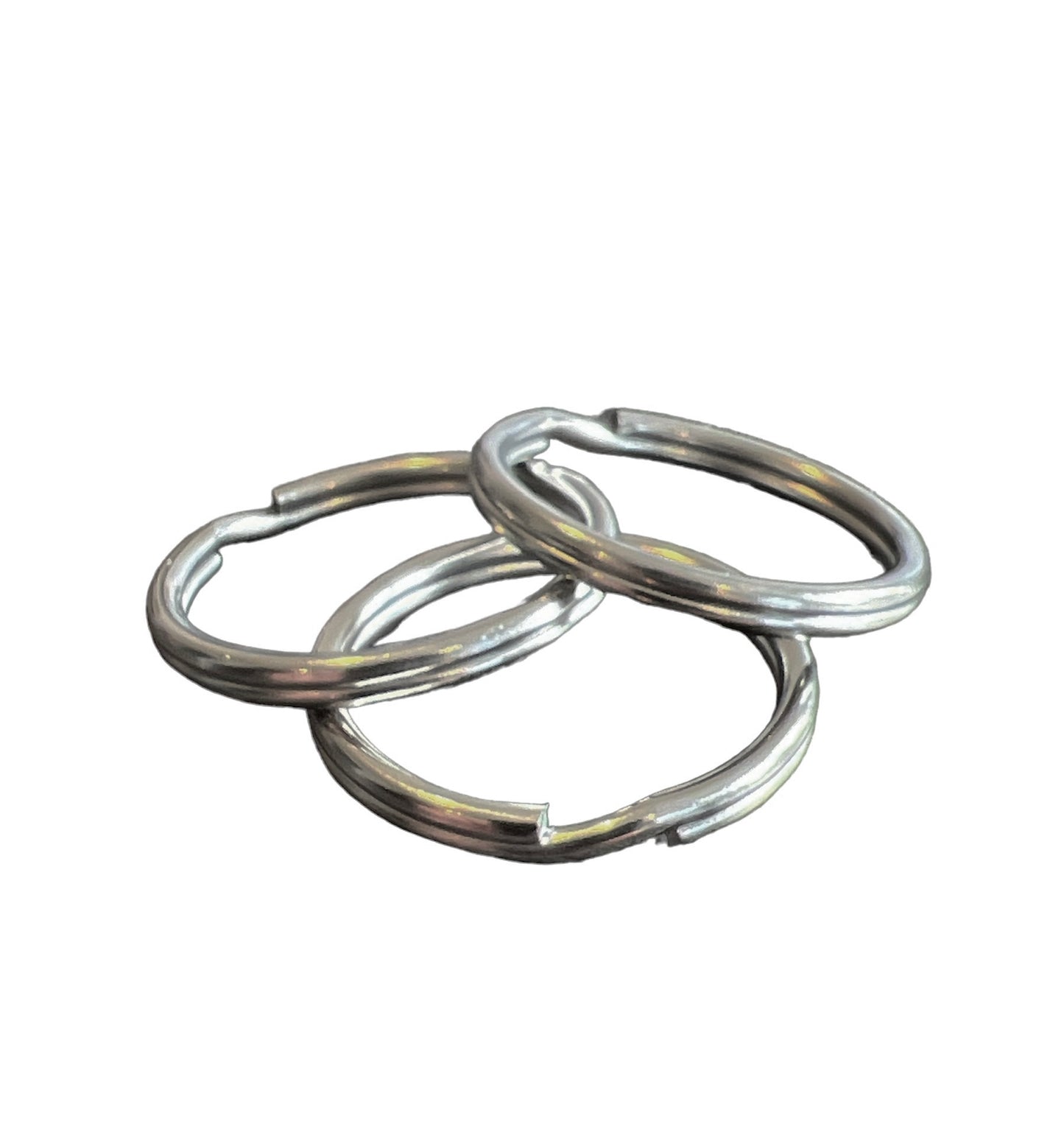 Split Ring Keyring Hoops, 15mm, 30mm, 50mm Silver Round, Stainless Steel Key chains