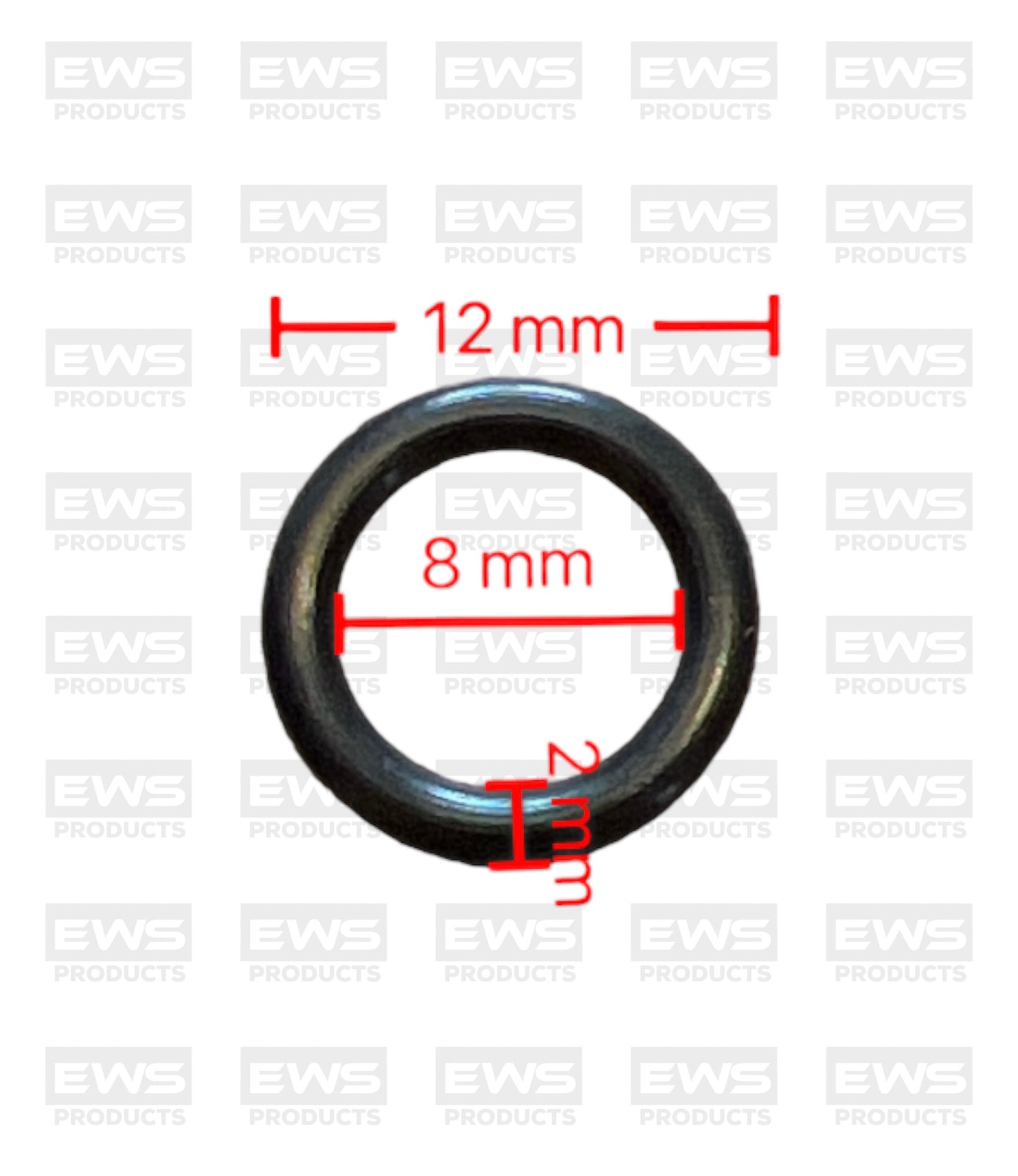 Nitrile Rubber O-Rings 12mm OD 8mm ID 2mm Width