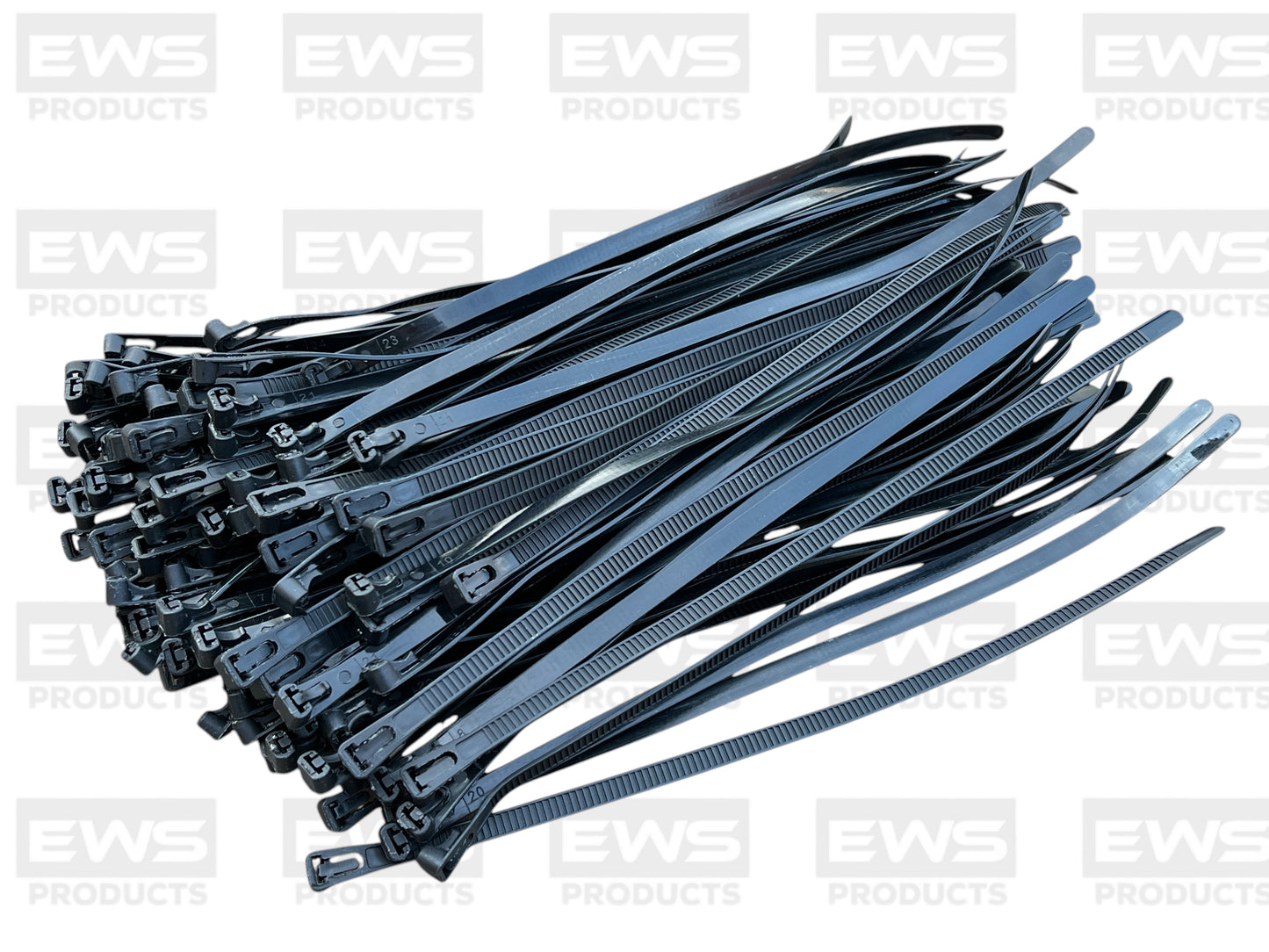 Reusable Cable Ties, Zip Ties, Heavy Duty for Indoor And Outdoor Use, 7.6mm Size, Black, Various Size Lengths Available