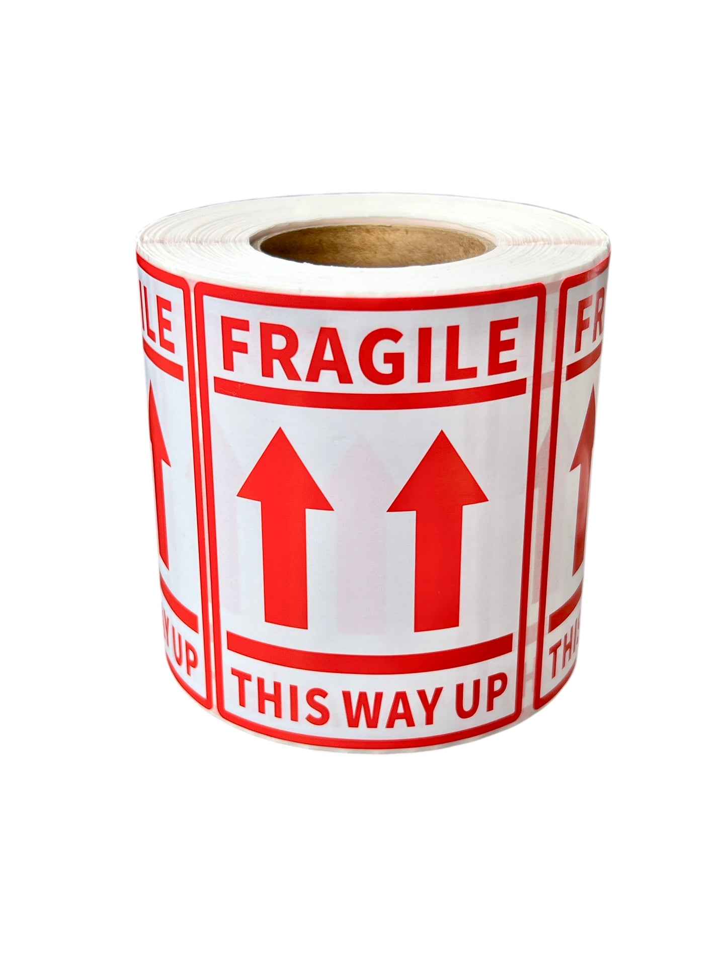 Fragile This Way Up Parcel Labels, Large Size 80mm x 60mm, Self Adhesive Labels, 500 per roll