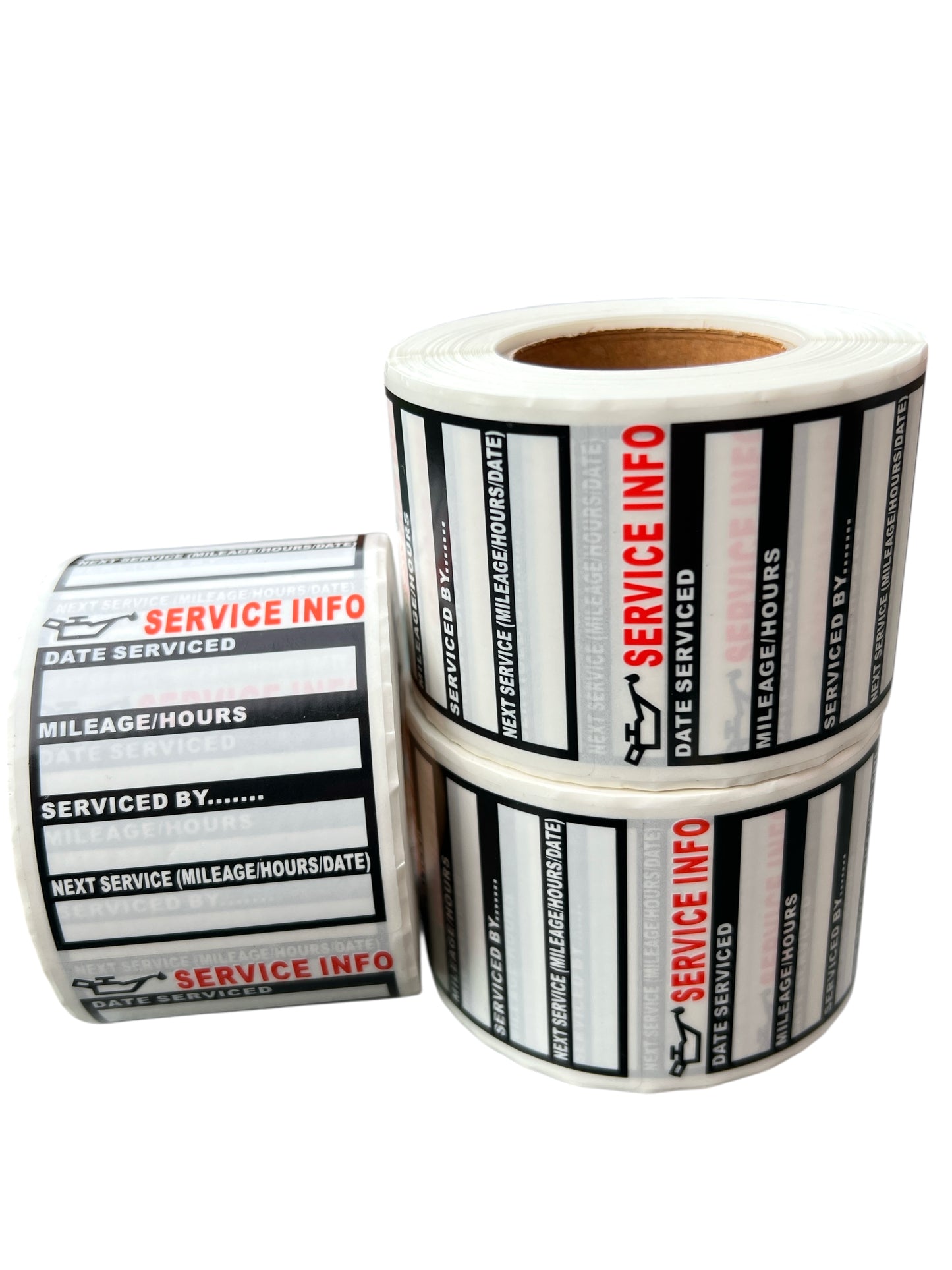 Vehicle Service Due Reminder Labels, 56mm x 51mm, 500 Per Roll