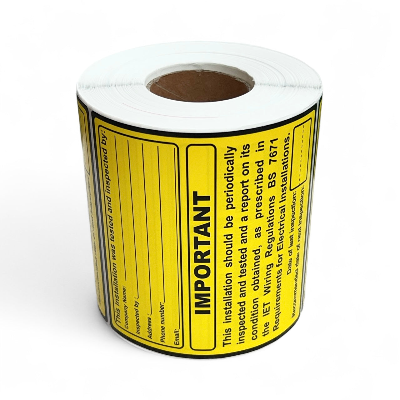 Electrical Safety Periodic Inspection Test Stickers