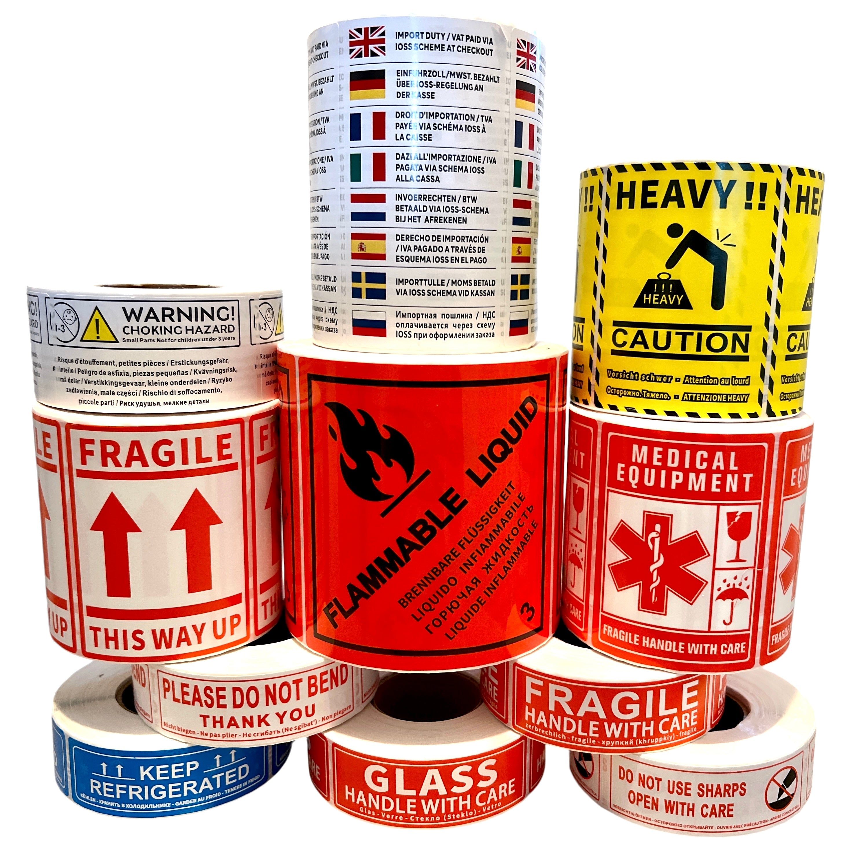 Warning Label Collection Parcel Warning Labels / Shipping & Handling Stickers – EWS PRODUCTS