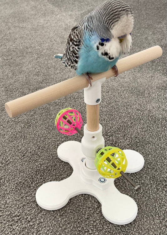 Rotating Bird Perch Floor Stand, Bird Perch Toy Platform For Small To Medium Birds,