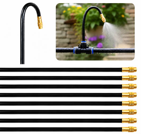 Irrigation Spray Nozzles, 30cm Long Adjustable Atomizing Misting Nozzles, 8mm