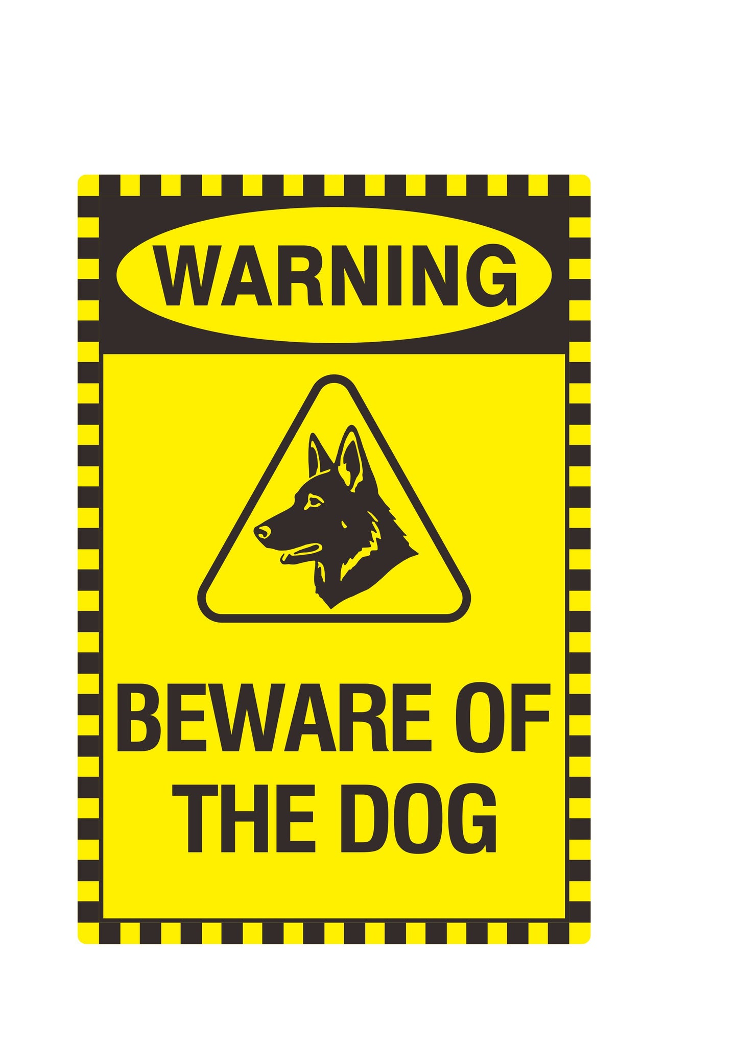 Beware Of The Dog Warning Stickers, 180mm x 120mm, Guard Dog Warning Sign, Intruder Deterrent
