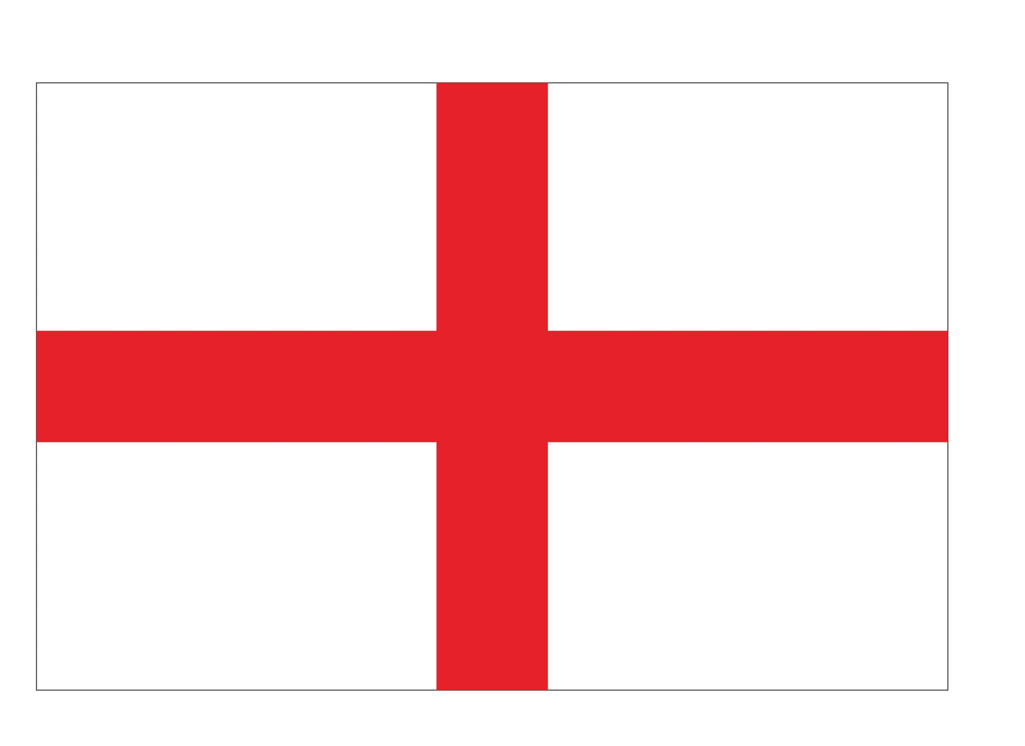 St George Cross Flag Decal Sticker's, England Flag, St George's Cross, 180mm x 120mm, Self-Adhesive Vinyl Stickers