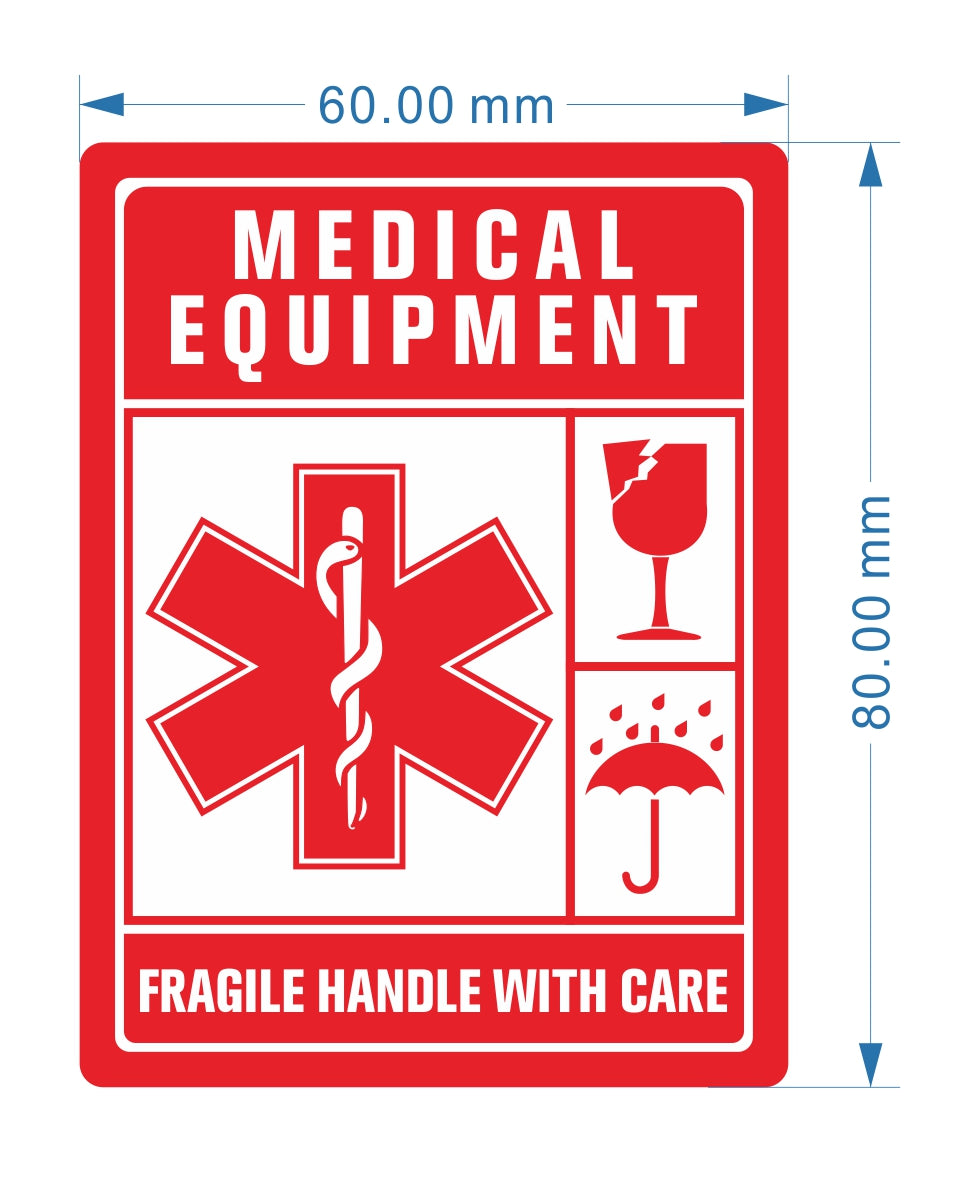 Medical Equipment Stickers, Size 80mm x 60mm – EWS PRODUCTS