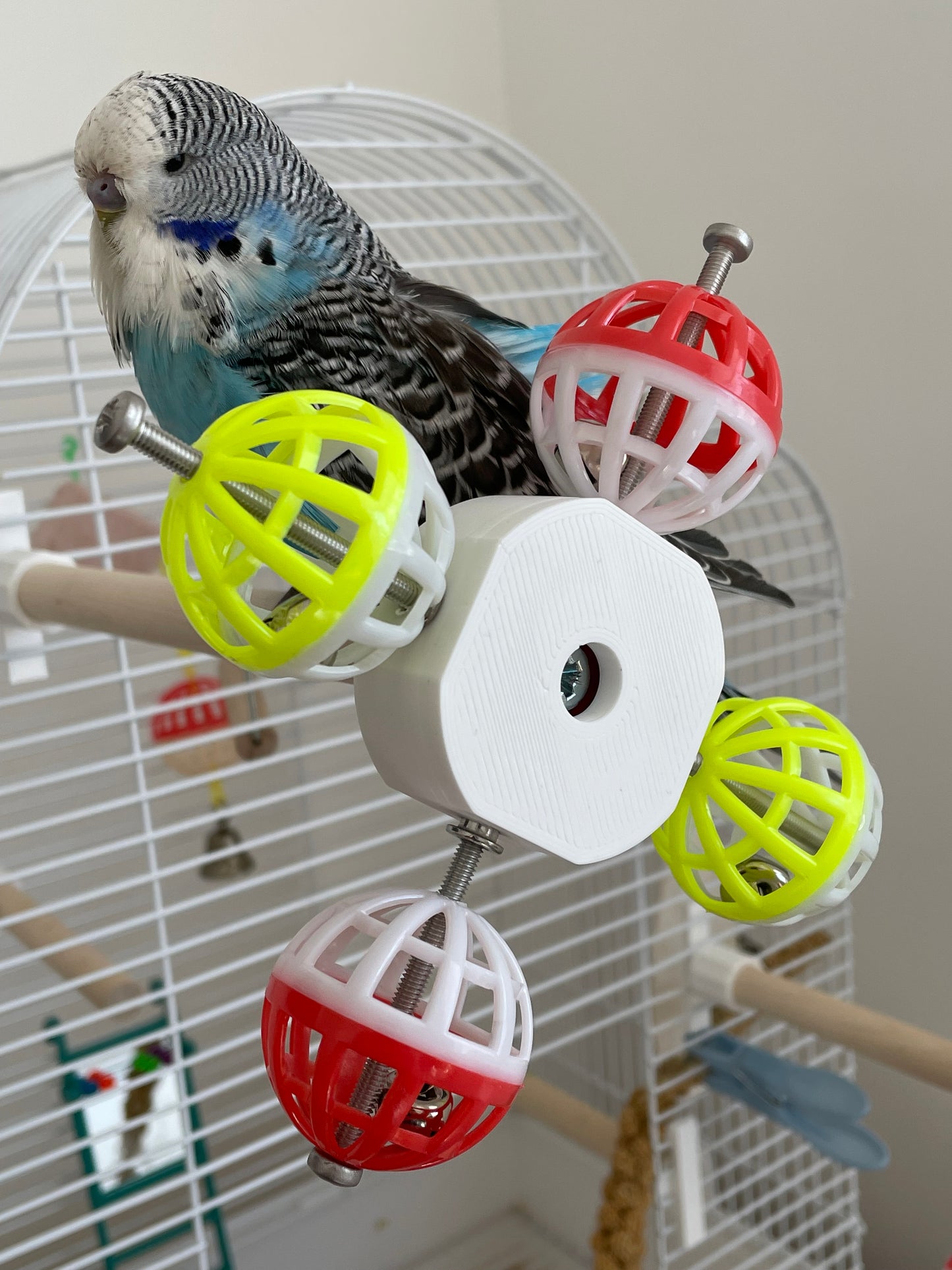 Rotating Bird Perch Toy, For Small - Medium Size Birds