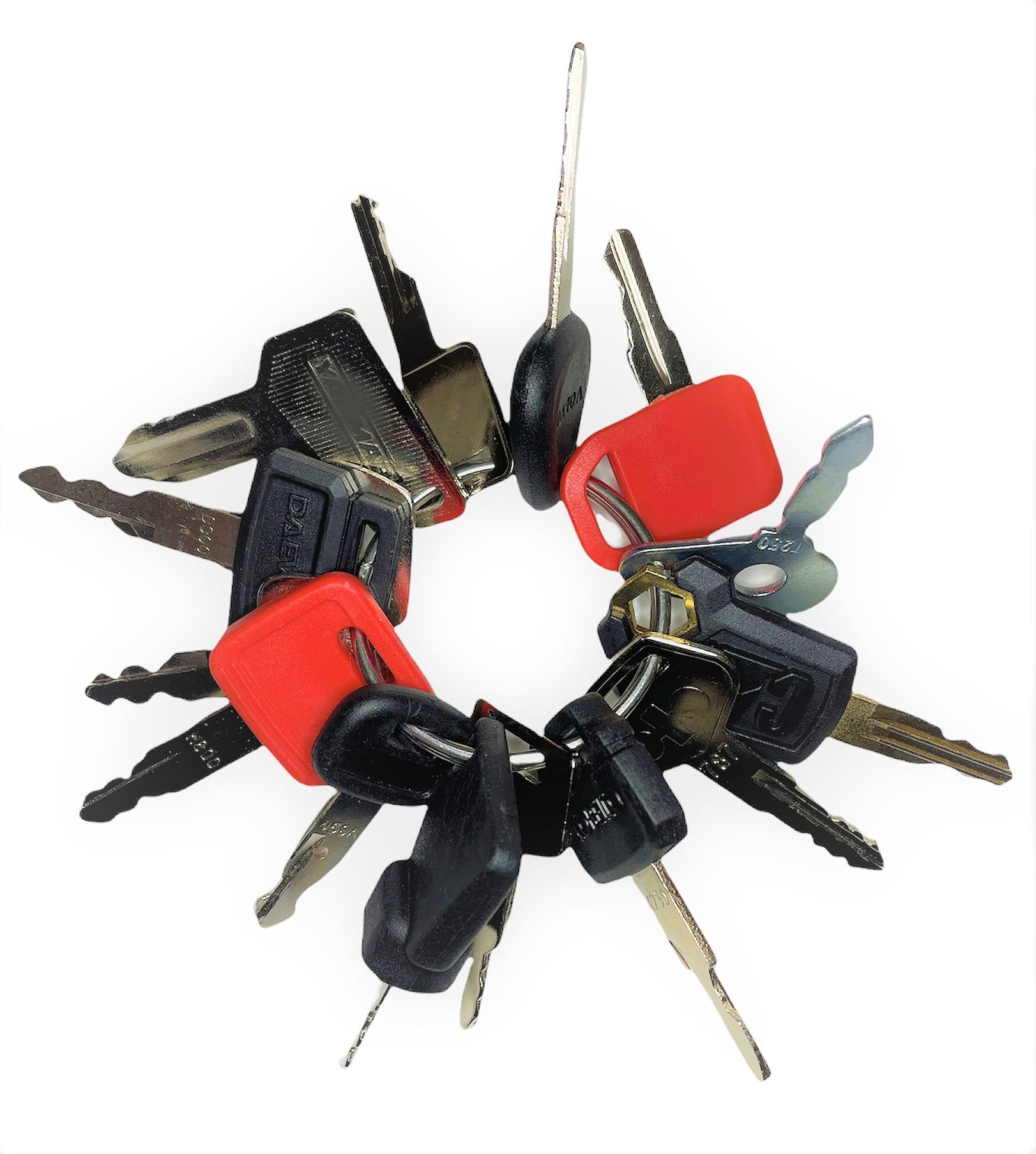 Machinery Ignition Starter Key Set Of 15 Keys Plus Large Keyring