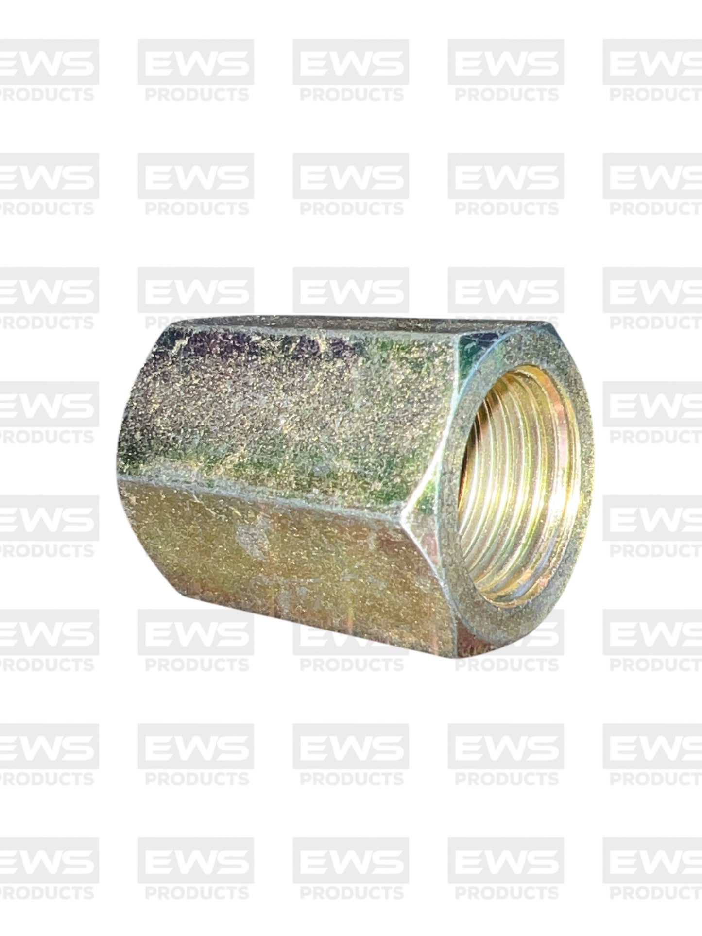 Equal Hexagon Connector Fitting, Mild Steel Zinc Plated, Female/Female, Metric M18X1.5MM