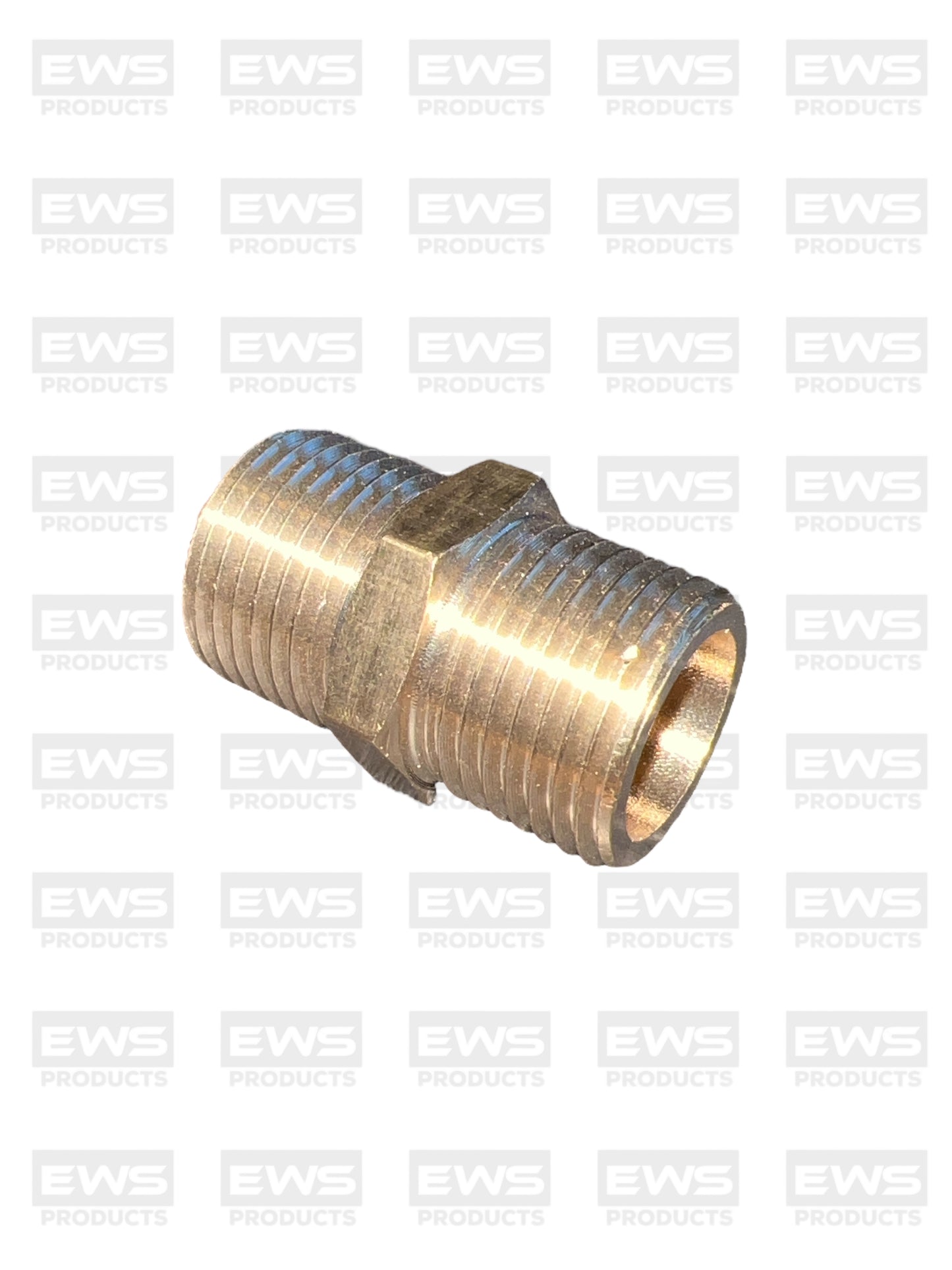 Brass Male/Male Equal Straight Hexagon Nipple Connector, Metric M18 X 1.5MM