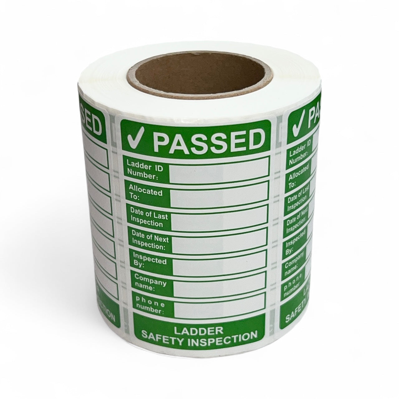 Ladder Safety Inspection Labels, Passed, Size 79mm x 48mm