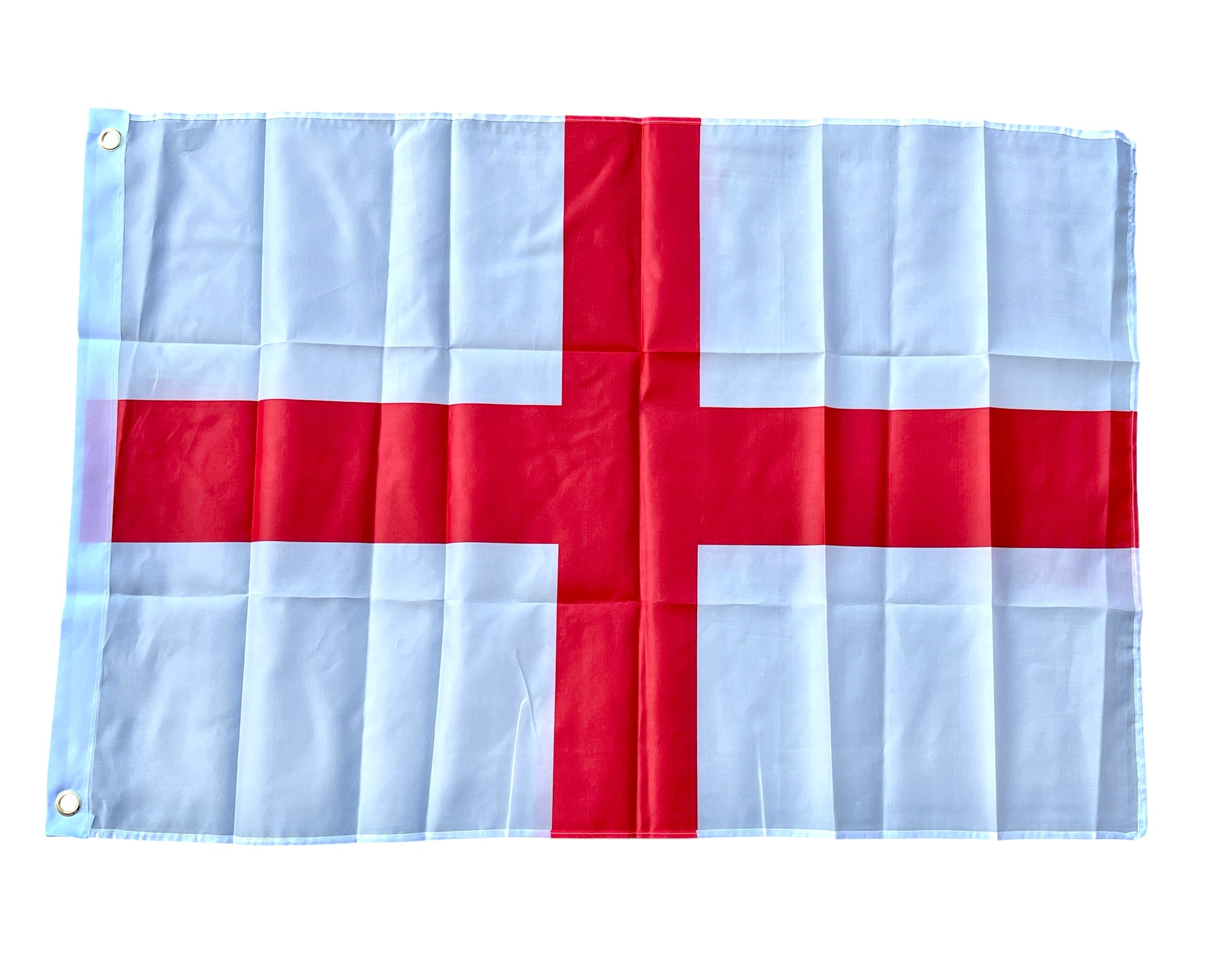 Flag with a red cross on a white background