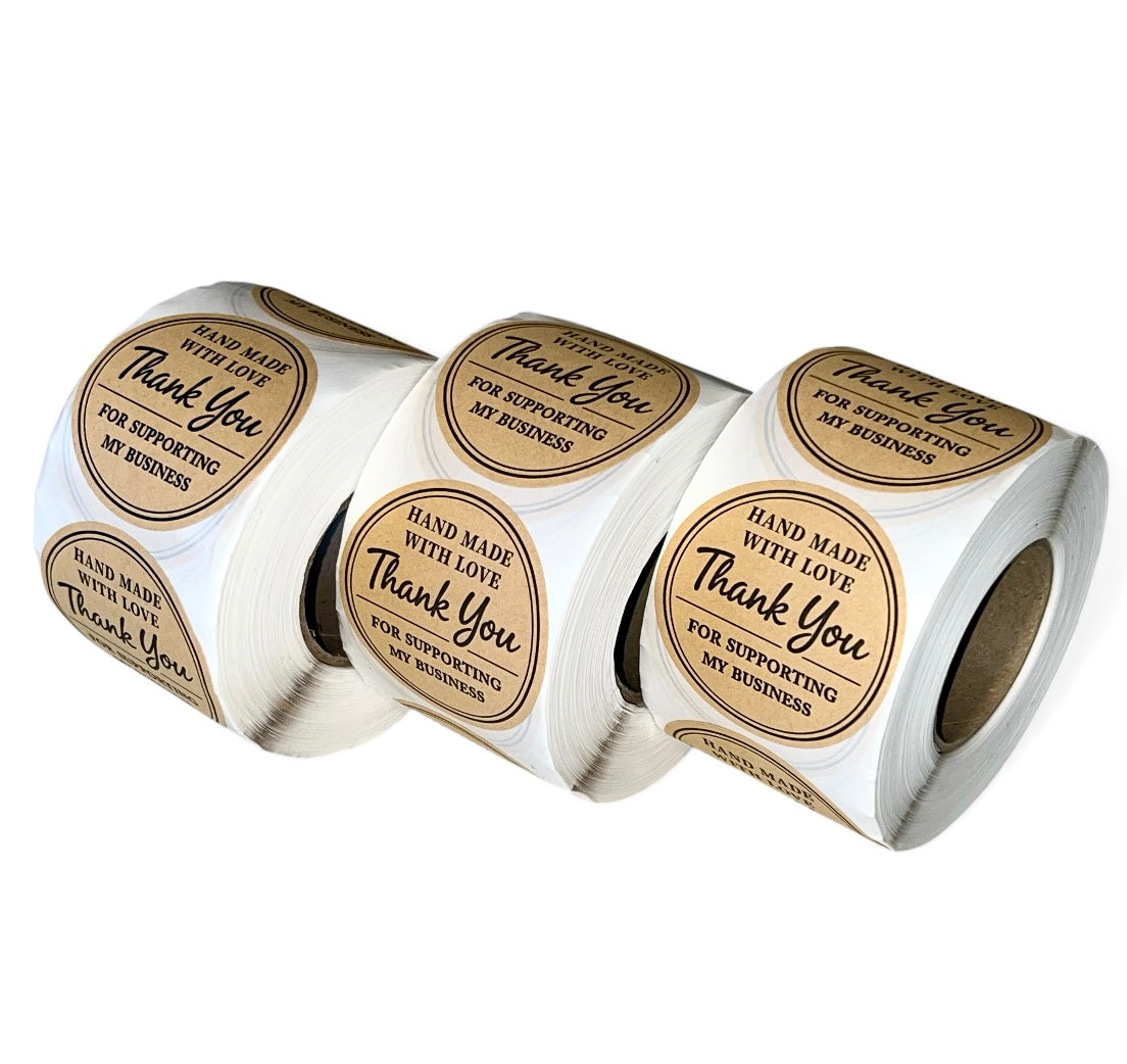 handmade with love labels 3 rolls in the photo