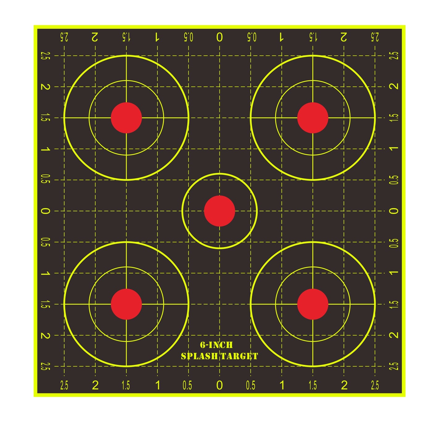 Splatter Type Shooting Targets, Size 6 inch x 6 inch